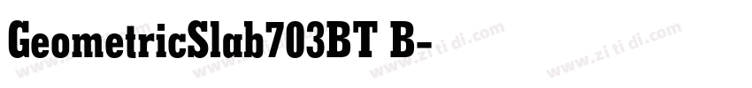 GeometricSlab703BT B字体转换